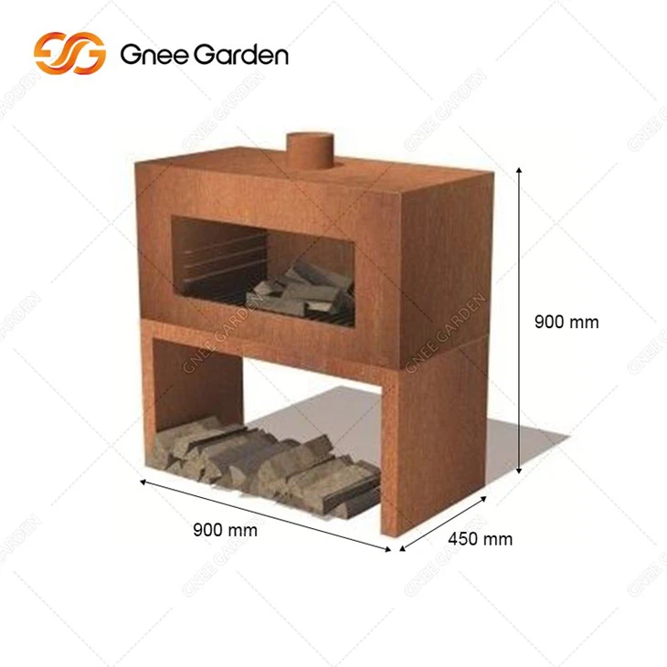 Rusty Corten Steel Wood Burning Vanjska posuda za vatru