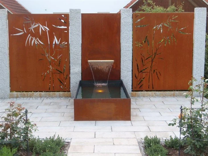 Garden Decoration Metal Panel Corten Steel Pool Fountain