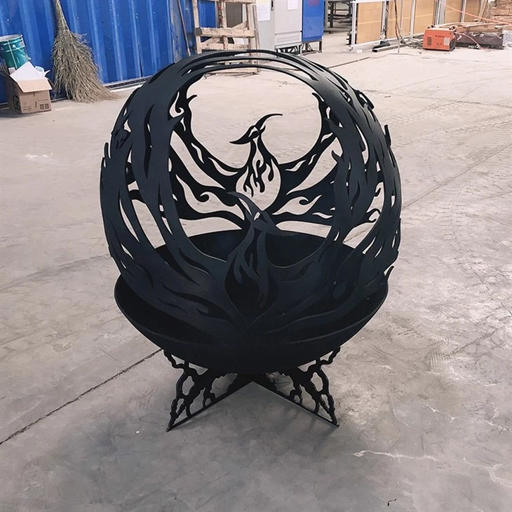 Garden Products Outdoor Corten Rusty Hollow Globe Fireball Steel Sphere Fire Pits