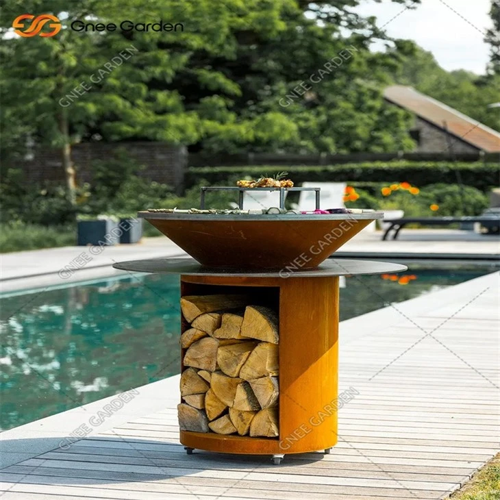 Outdoor Garden Corten Steel BBQ Grill