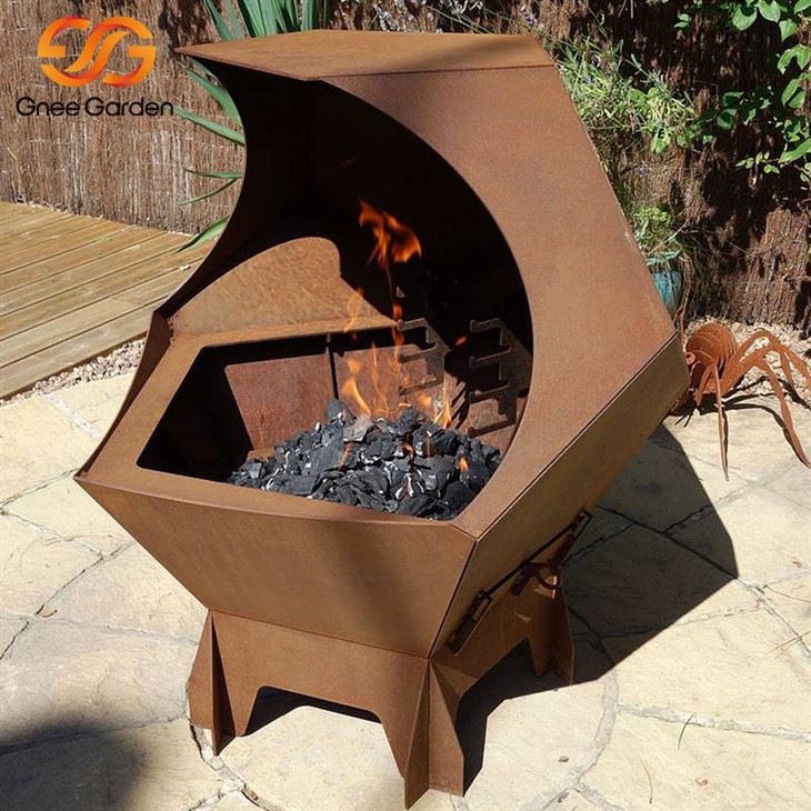 Vanjski Rust Corten Steel Roštilji za roštilj Četvrtasti Corten Steel Roštilji za roštilj