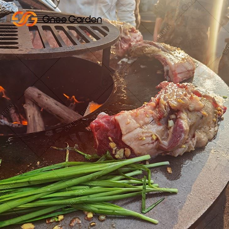 Popular Wood Burning Outdoor Fire Pits Rust Brasero Barbecue Party Corten Steel Bbq Grills