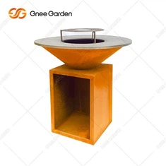 Roštilj za roštilj Corten Steel s ravnim vrhom