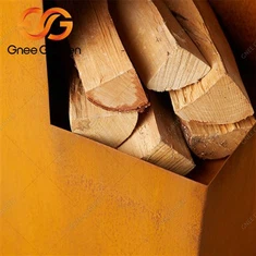 Samostojeći kamin od čelika Corten