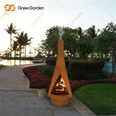 Vanjski kamin od Corten čelika velike količine