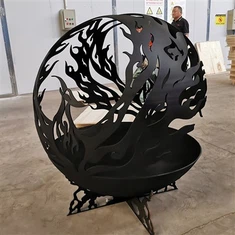 Unutarnja dekoracija Vanjska kugla Fire Pit Corten Steel Fire Bowl