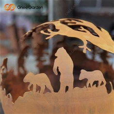 Vanjska dekorativna vatrena kugla Corten Steel