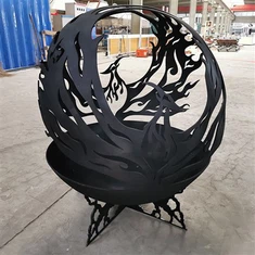 Terasa Vrt Kampiranje Vanjska čelična jama za vatru Corten čelična kugla Jama za vatru Laserski gravirana lopta za vatru