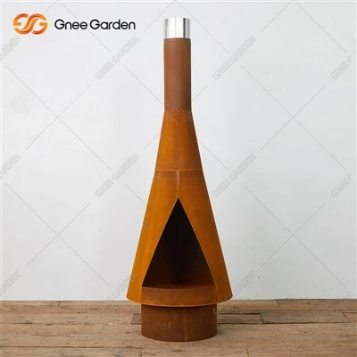 Corten čelični kamin za vanjsku upotrebu