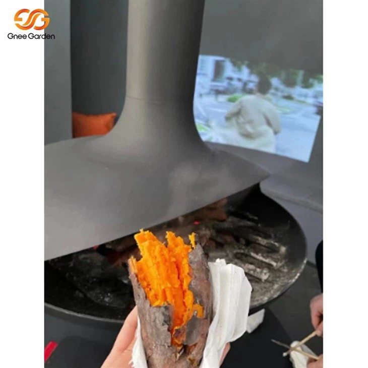 ceiling hanging fireplace