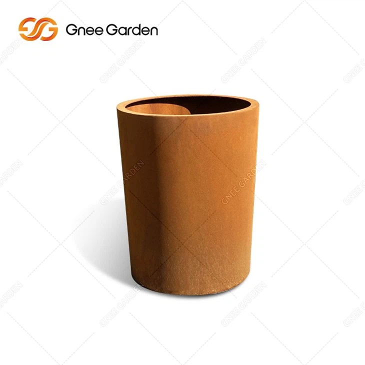Outdoor Decorative Corten Steel Large Flower Pots