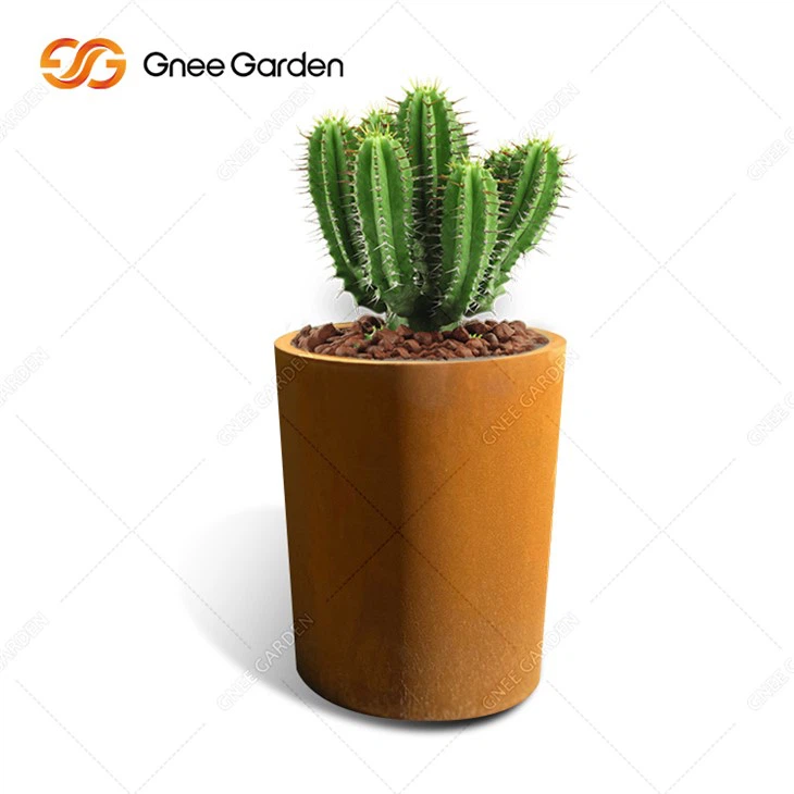 Vanjske dekorativne velike posude za cvijeće od Corten čelika